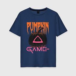 Футболка оверсайз женская Pumpkin Game, цвет: тёмно-синий