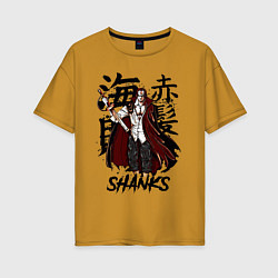Женская футболка оверсайз Шанкс One Piece