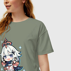 Футболка оверсайз женская Paimon тян, цвет: авокадо — фото 2