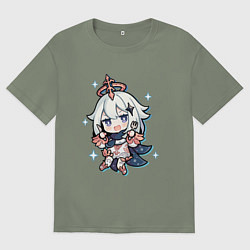 Женская футболка оверсайз Paimon тян