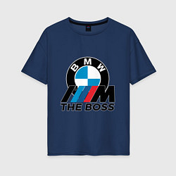 Футболка оверсайз женская BMW BOSS, цвет: тёмно-синий