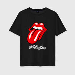 Женская футболка оверсайз Rolling Stones Роллинг Стоунз