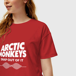 Футболка оверсайз женская Arctic Monkeys, группа, цвет: красный — фото 2