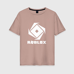 Женская футболка оверсайз ROBLOX WHITE LOGO