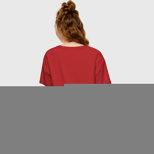 Женская футболка оверсайз SPARTAK ULTRAS / Красный – фото 4