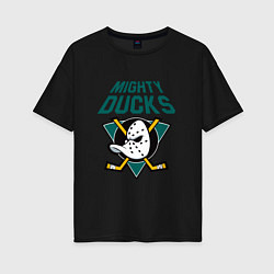 Женская футболка оверсайз Анахайм Дакс, Mighty Ducks
