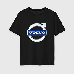 Женская футболка оверсайз Volvo, логотип