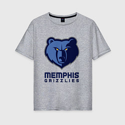Женская футболка оверсайз Мемфис Гриззлис, Memphis Grizzlies
