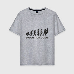 Женская футболка оверсайз Эволюция Дзюдо