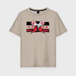 Женская футболка оверсайз CM Punk AEW BITW