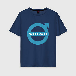 Женская футболка оверсайз Volvo логотип