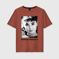 Женская футболка оверсайз Одри Хепбёрн 88