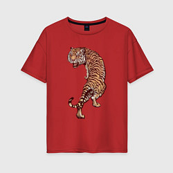 Женская футболка оверсайз Год тигра Во всей красе