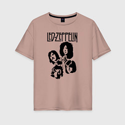 Женская футболка оверсайз Участники группы Led Zeppelin