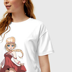 Футболка оверсайз женская Славяночка Slavic Girl, цвет: белый — фото 2