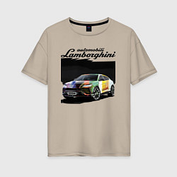 Женская футболка оверсайз Lamborghini Urus - это очень круто!