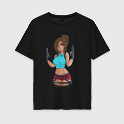 Футболка оверсайз женская Lara Croft Tomb Raider, цвет: черный
