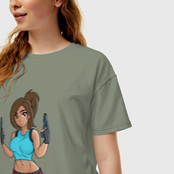 Футболка оверсайз женская Lara Croft Tomb Raider, цвет: авокадо — фото 2