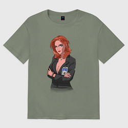 Футболка оверсайз женская Dana Scully X-Files, цвет: авокадо