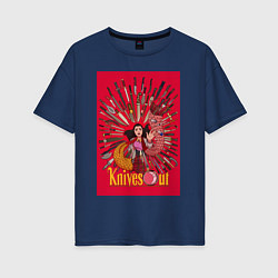 Женская футболка оверсайз Knives Out X