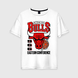 Футболка оверсайз женская Chicago Bulls NBA, цвет: белый