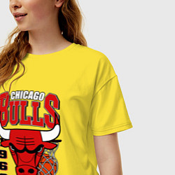 Футболка оверсайз женская Chicago Bulls NBA, цвет: желтый — фото 2