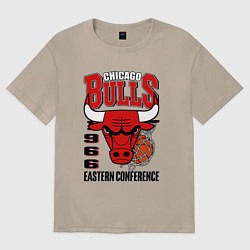 Футболка оверсайз женская Chicago Bulls NBA, цвет: миндальный