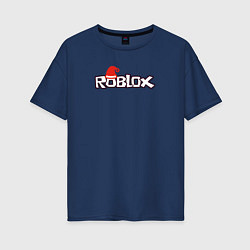 Футболка оверсайз женская Logo RobloX, цвет: тёмно-синий