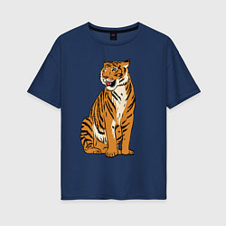 Женская футболка оверсайз Дерзкая независимая тигрица