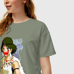 Футболка оверсайз женская Angry princess, цвет: авокадо — фото 2