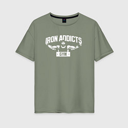 Женская футболка оверсайз Iron Addicts Gym