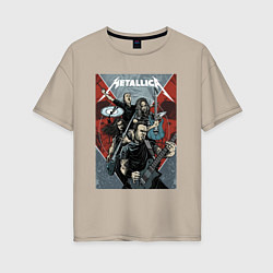 Женская футболка оверсайз Metallica - cool dudes!
