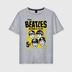 Женская футболка оверсайз The Beatles bubble gum