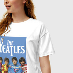 Футболка оверсайз женская The Beatles - world legend!, цвет: белый — фото 2