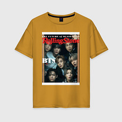 Женская футболка оверсайз BTS БТС на обложке журнала
