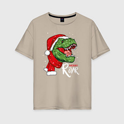 Женская футболка оверсайз T-rex Merry Roar