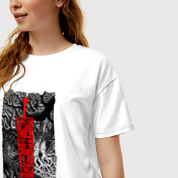 Футболка оверсайз женская BERSERK SWORD БЕРСЕРК МЕЧ, цвет: белый — фото 2
