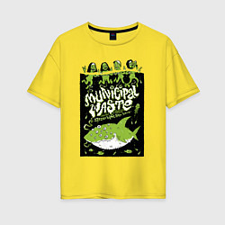Женская футболка оверсайз Municipal Waste - Vienna Viper Room playbill