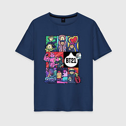 Женская футболка оверсайз BT21 POP-ART
