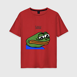 Женская футболка оверсайз Pepe Sadge