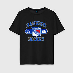 Женская футболка оверсайз Нью Йорк Рейнджерс, New York Rangers