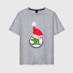 Женская футболка оверсайз Skoda Merry Christmas