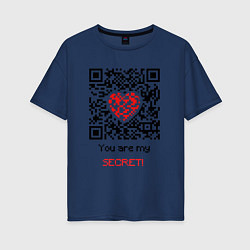 Женская футболка оверсайз QR-Love