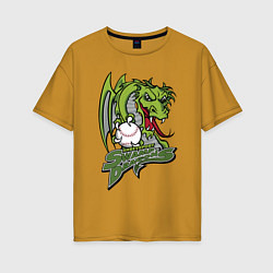 Женская футболка оверсайз Shreveport swamp dragons - baseball team