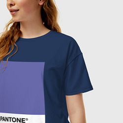 Футболка оверсайз женская Цвет Pantone 2022 года - Very Peri, цвет: тёмно-синий — фото 2