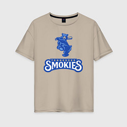 Женская футболка оверсайз Tennessee smokies - baseball team