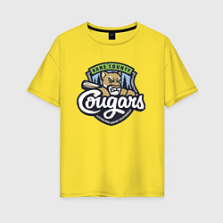 Женская футболка оверсайз Kane County Cougars - baseball team