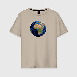Женская футболка оверсайз Планета солнечной системы земля