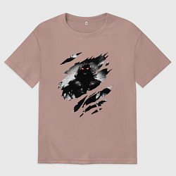 Футболка оверсайз женская THE GUY DISTURBED РОК, цвет: пыльно-розовый