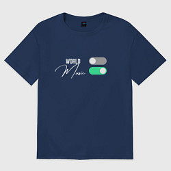 Женская футболка оверсайз All I need is music